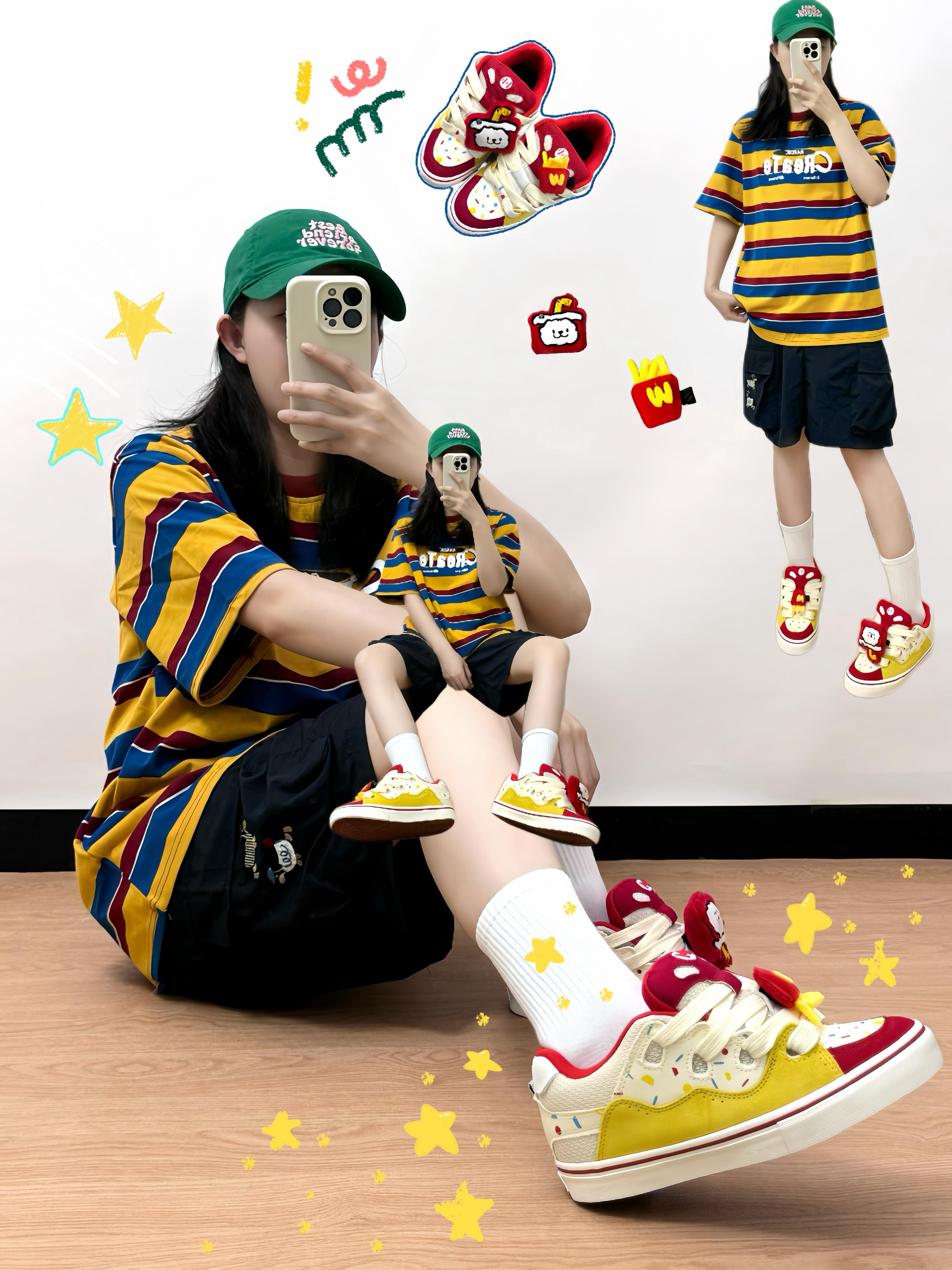💥沃趣!!这也太好看了吧😭…🍟🍔面包鞋好🉑好可爱呀~(`_´)ゞ